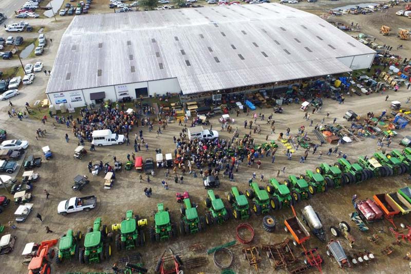 aerial view of auction event with kingstree